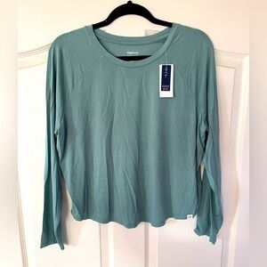🆕 GapBody Forever Favorite Women's Long Sleeve Top Boggy Green Size Medium